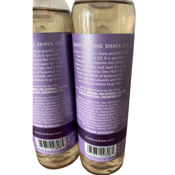 Tree Hut Tahitian Vanilla Bean Moisturizing Shave Oil 7.7oz Lot of 2 - Picture 4 of 4